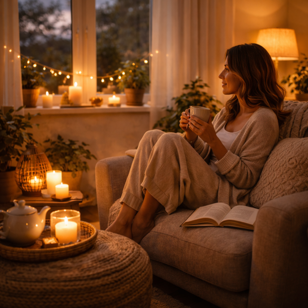 Sudut Pribadi yang Dikelilingi Kehijauan Lembut